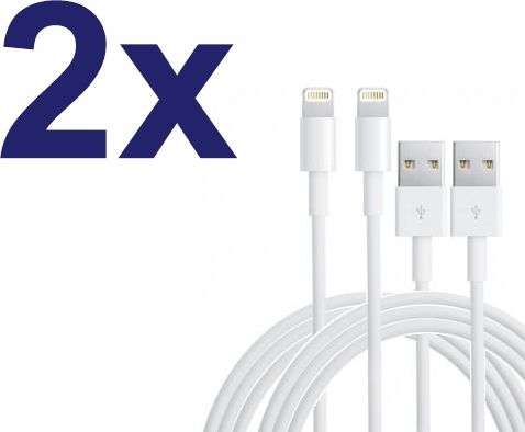 ᐅ • Lightning kabel voor Apple iPhone & iPad - 1 Meter 2 stuks | Snel en Goedkoop: PhoneGigant.nl