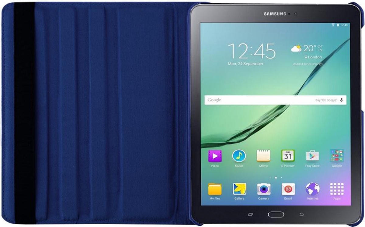 Oh jee capsule Het apparaat ᐅ • Samsung Galaxy Tab S2 9.7 Hoes - Draaibare Book Case - Blauw | Snel en  Goedkoop: PhoneGigant.nl