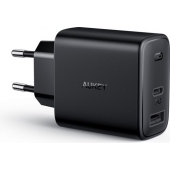 Aukey 2-Poorts (USB A + USB-C) Power Delivery Adapter - 32W - Zwart