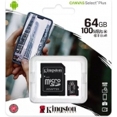 Kingston Micro SD Kaart - Klasse 10 - 64GBs