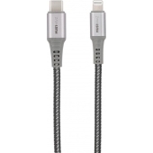 Musthavz 1 Meter Nylon USB-C naar Lightning Kabel 