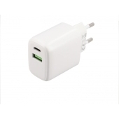Musthavz 2 Poort Power Delivery Thuislader  20W - Wit - USB-C + USB-A  