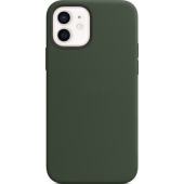 Phonegigant - iPhone 12 Hoesje - Silicone case met Magsafe - Cyprusgroen