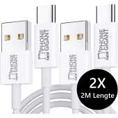 PhoneGigant USB-A naar USB-C kabel 2 Meter (x2)
